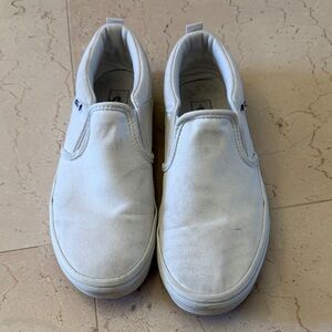 Vans White Slip-On Sneakers
